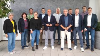 Foto (AGIT mbH) - v. l.: Petra Jansen (CMC), Carmen Angelmann (ZBMT), Marc Knisch (BPA), Lisa Seidel (ZBMT), Michael Eßer (GSZH), Michael Eßers (TPH), Susanne Köppl (ESC), Arnd Thebrath (GSZH), Björn Schmitz (HIMO), Carlo Aretz (TZJ), René Schulz (GeTeCe) und Dirk Pfeifferling (its) 